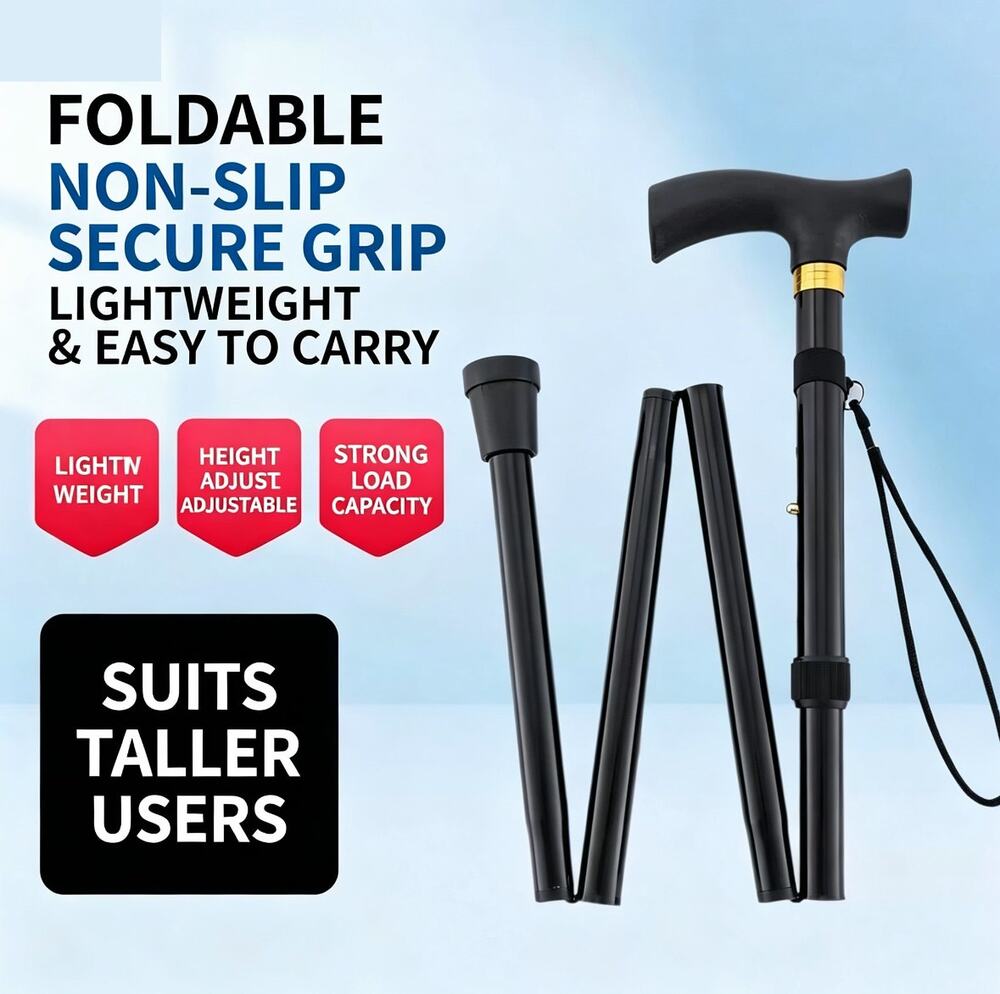 4‑Section Folding Trekking Pole, 260g Light Aluminum, 27cm Folded